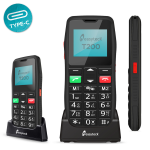 CELLULARE SENIOR EASYTECK T200 1.8" BASE INCLUSA BLACK