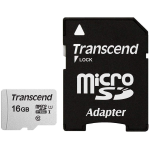 MICROSD TRANSCEND 16GB UHS-I U1 WITH ADAPTER TS16GUSD300S-A