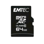 EMTEC CLASSIC MICRO SDXC 64GB CLASS 10 FULLHD VIDEO CON ADATTATORE SD BLACK
