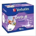 VERBATIM CONFEZIONE 10PZ DVD+R 2.0/4 7GB STAMP. 16X JAWEL CASE