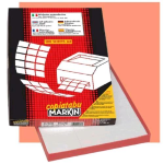 MARKIN CONF 200 ETICHETTE ADESIVE CON ANGOLI ARROTONDATI PER CD 117,5X117,5 mm BIANCO OPACO