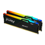 KINGSTON FURY BEAST RGB KIT MEMORIA RAM 2x8GB 16GB TOTALI 6.000 MHz TECNOLOGIA DDR5 TIPOLOGIA DIMM 288-PIN CL36 BLACK