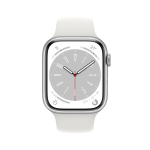 SMARTWATCH APPLE WATCH MP6K3TY/A SERIES 8 GPS 41MM SILVER ALUMINIIUM CASE WITH WHITE SPORT BAND