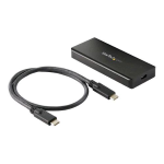 STARTECH M2E1BRU31C BOX ESTERNO PER SSD M.2 NVMe SATA III RESISTENTE ALL'ACQUA E ALLA POLVERE IP67 USB-C USB 3.1 Gen 2 NERO