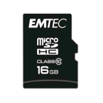 EMTEC CLASSIC MICRO SDHC 16GB CLASSE 10 LETTURA 20 MB/s SCRITTURA 12 MB/s