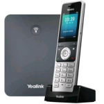 YEALINK W76P TELEFONO CORDLESS IP DECT 10 ACCOUNT VOIP 20 CHIAMATE BASE W70B + CORDLESS