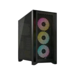 Corsair 4000D RGB, Mid Tower Vetro Temperato No-Power minITX/mATX/ATX/E-ATX