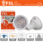 MR16 LAMPADINA LED - 6W 3000K 500LM 38Âº CRI80 DC 12V