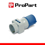 ProPart Adattatore triplo Spina ind.16A 2P+T 220-250V-Schuk/Bip IP44