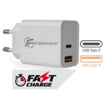 CARICABATTERIE FENNER UNIVERSALE TYPE-C + USB 20W FAST CHARGE