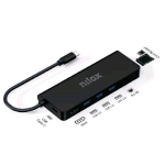 NILOX DOCK HUB USB-C 8 IN 1 3 PORTE USB 3.0 5Gbps S 1 x LETTORE SD 1 LETTORE MICRO-SD ETHERNET 1IN GRESSO PD FINO A 100W 1 x HDMI 4K