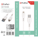 ProPart Cavo Lightning Apple 5V 2.4A 1.5mt Carica e dati Bianco