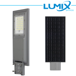 Grigio Lampione LED Stradale Solare 100W + Crepuscolare + movimento
